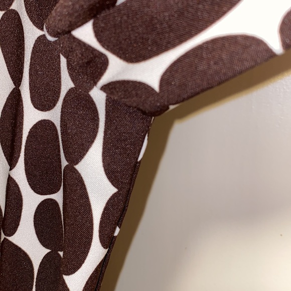 Heart Soul Small White Brown Polka Dot Double Breasted Belted Short Trench Coat - Picture 10 of 14